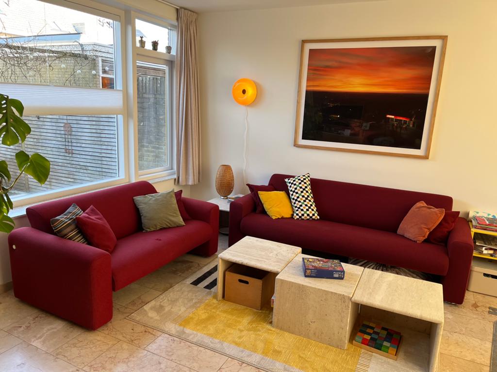 Set van 2 Artifort C691 banken (2 en 3 zit), Huis en Inrichting, Banken | Bankstellen, Ophalen, Gebruikt, Driepersoons, 75 tot 100 cm