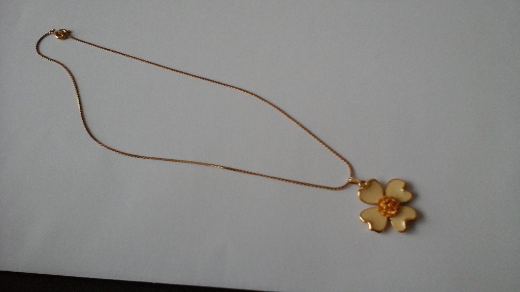Klavertje vier ketting., Verzenden, Zo goed als nieuw, Overige materialen