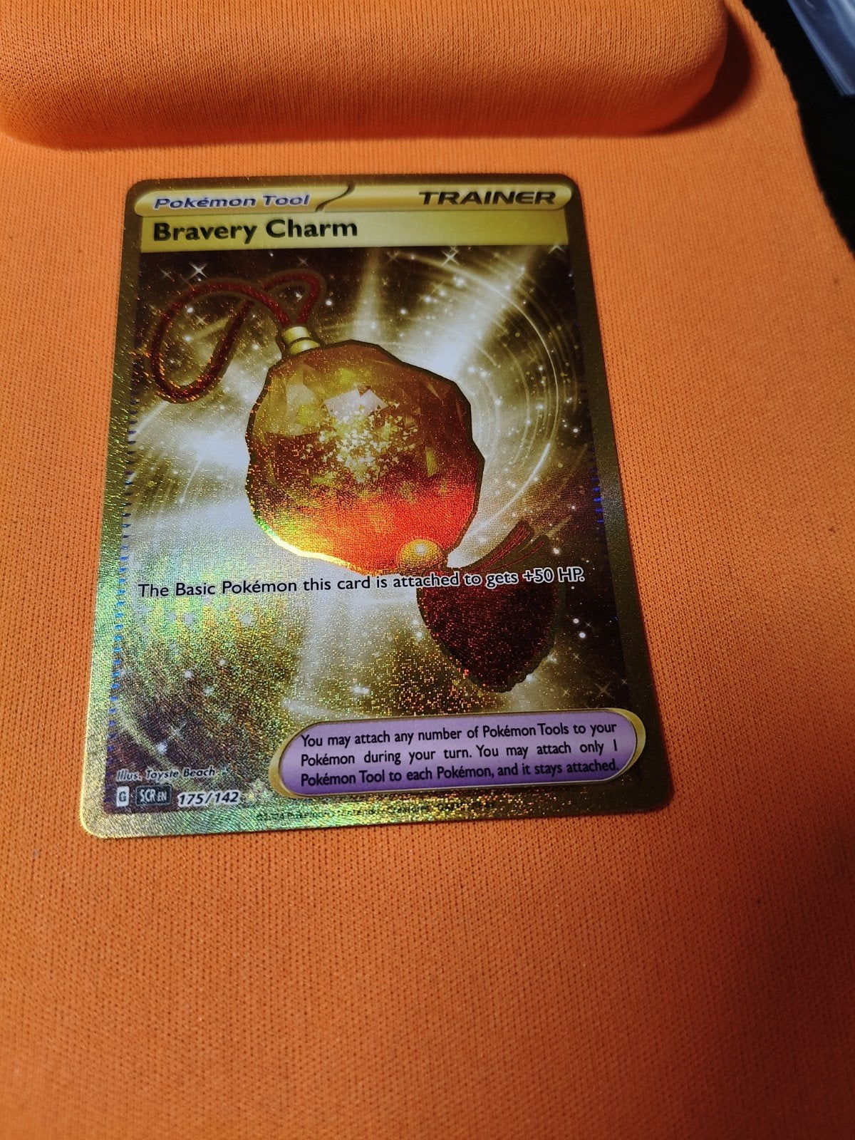 Bravery Charm #175 van Stellar Crown, Hobby en Vrije tijd, Verzamelkaartspellen | Pokémon, Ophalen of Verzenden, Nieuw
