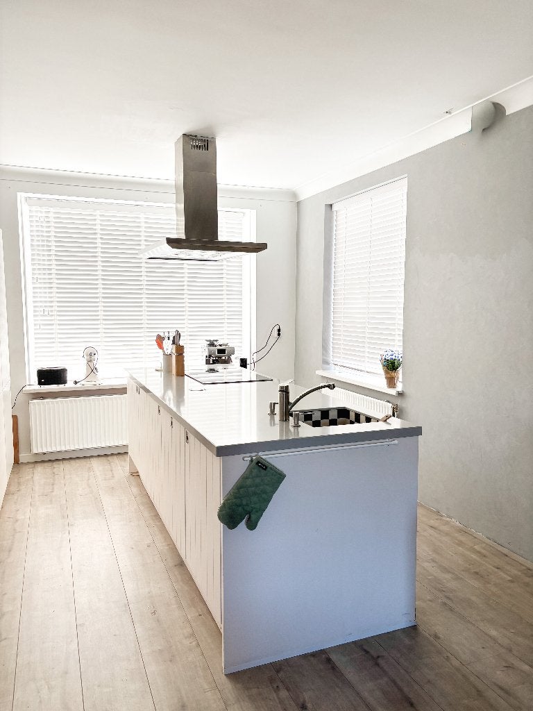 Complete eilandkeuken 276 cm, Ophalen, Gebruikt, Wit, Overige typen