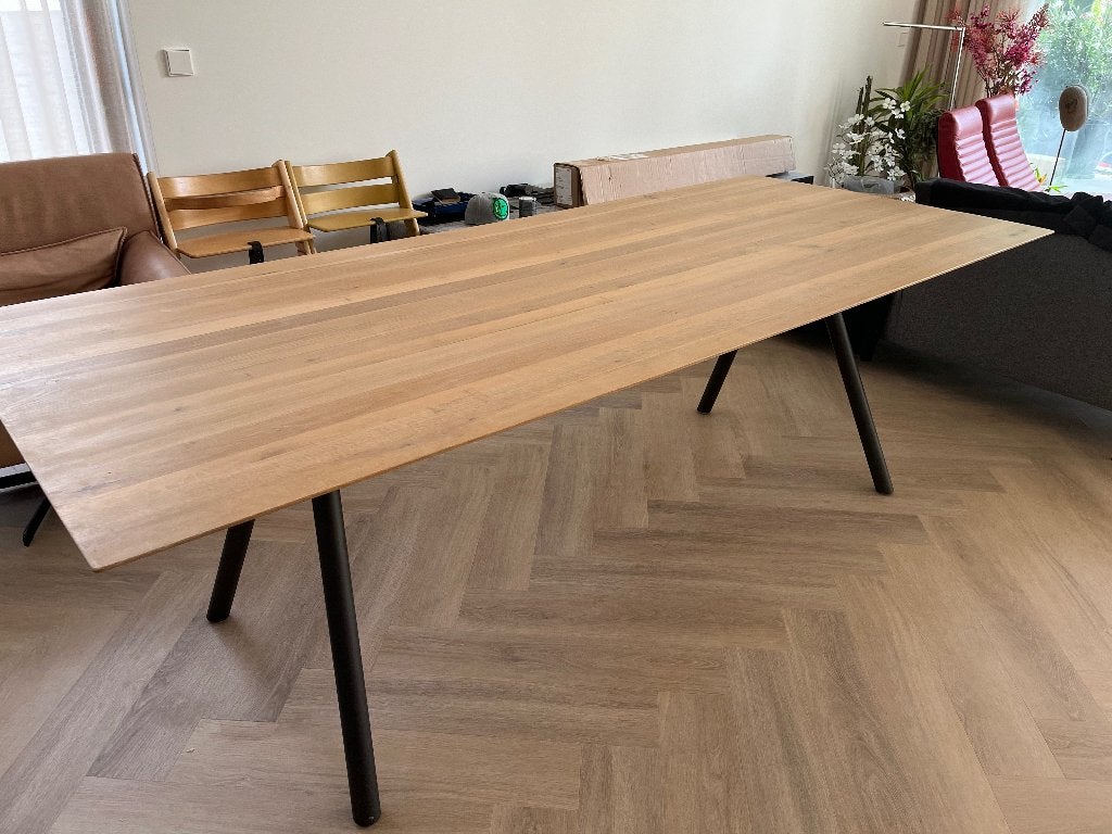 Eettafel Bert Plantagie Parade 240 cm lang., Ophalen, Modern strak, Eikenhout, 200 cm of meer