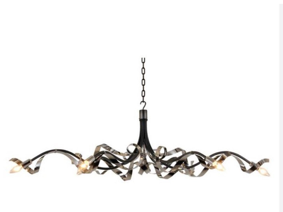 Jacco Maris Ruban Plie Design 5 armig kroonluchter, Ophalen, Gebruikt