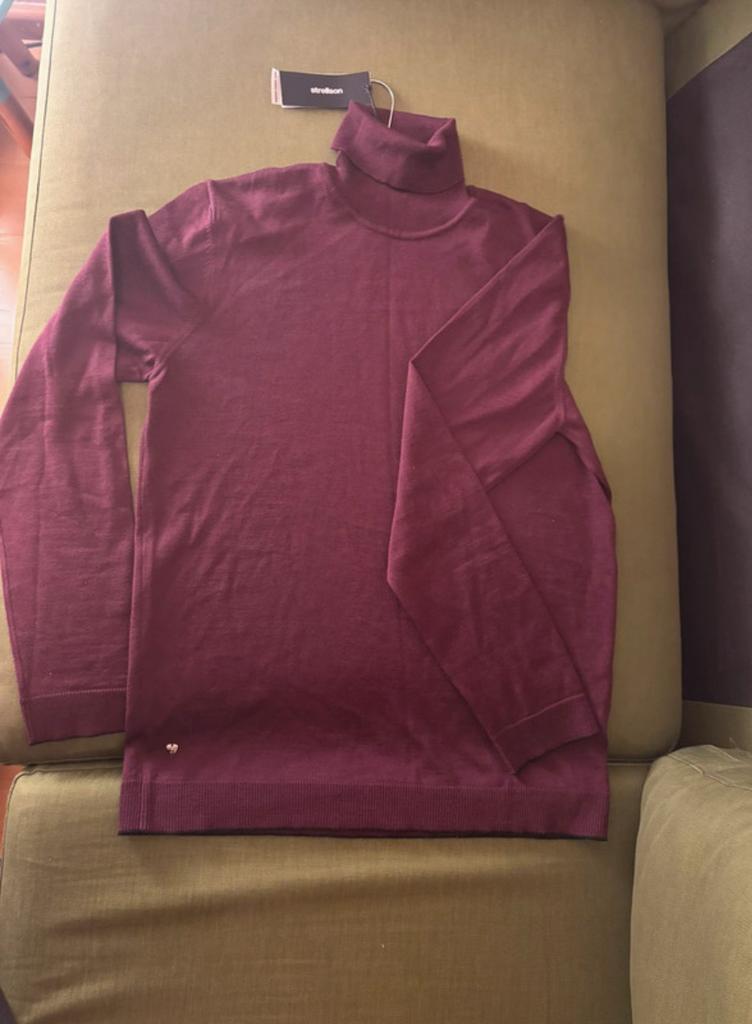 Nieuwe Strellson merino extrafijne wollen trui sweater M, Ophalen, Nieuw, Maat 48/50 (M), Rood