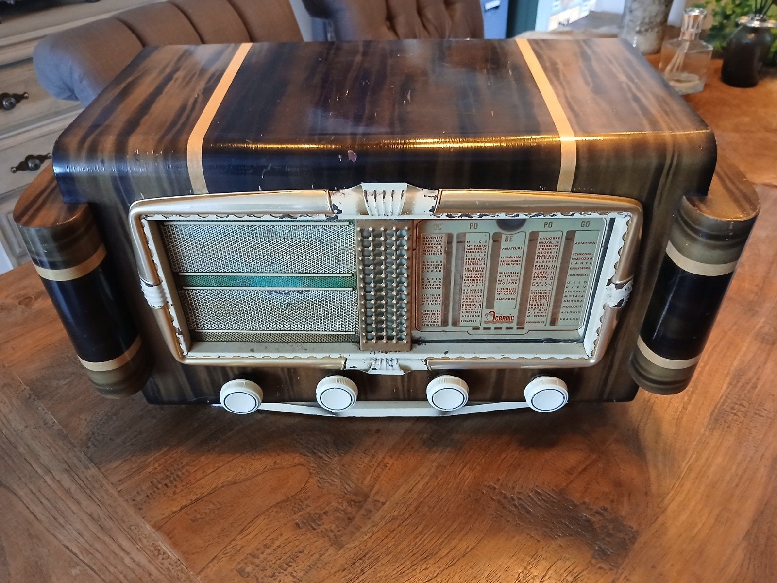 Oude lampen radio musicalpha marque deposee, Antiek en Kunst, Antiek | Tv's en Audio, Ophalen