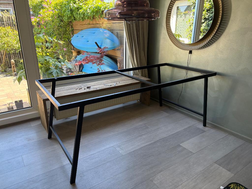 Tafelpoten onderstel tafel staal matzwart 90x200 cm, Ophalen, Tafelpoot, 50 tot 100 cm, Metaal