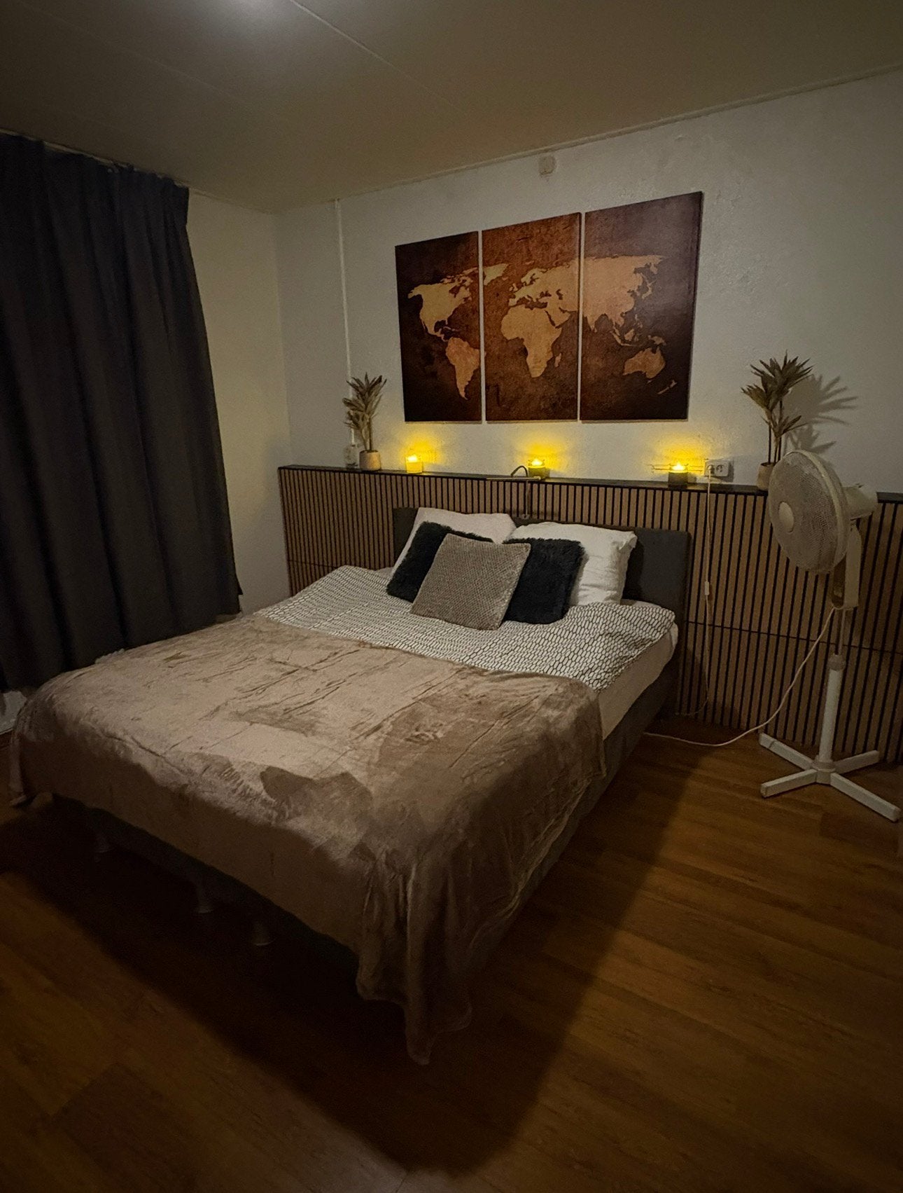 Tweepersoons boxspring – grijs – 180 x 200 cm, Ophalen, Gebruikt, Tweepersoons, 180 cm