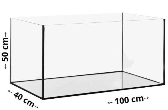 volglas aquarium 100x40x50 cm, Ophalen, Info@aquadeco.nl, Aquariummeubel, Nieuw