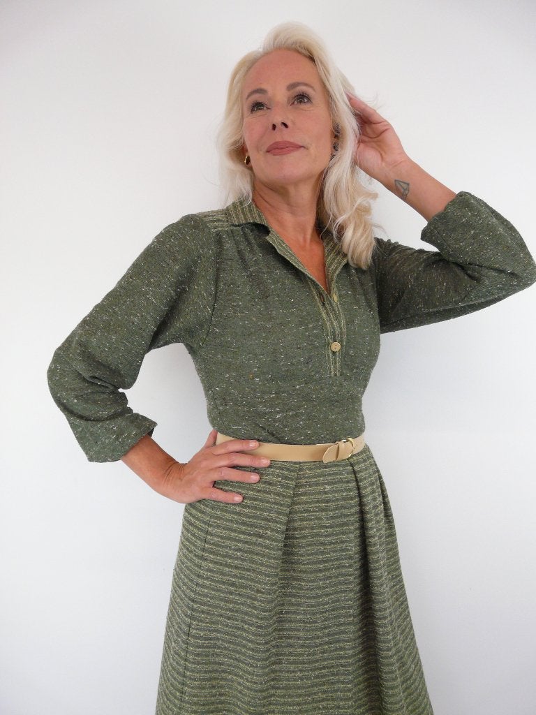 *Abfab Vintage Groene Winterjurk 36*, Ophalen of Verzenden, Zo goed als nieuw, Knielengte, Maat 36 (S)