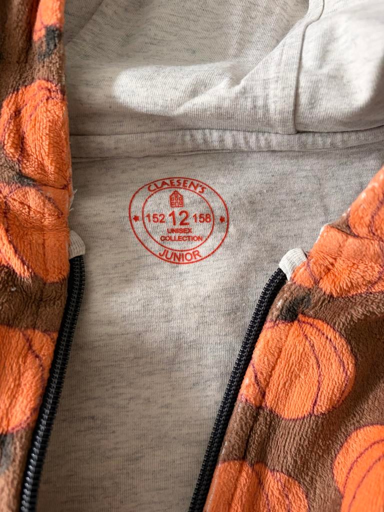 Claesen's Halloween Pompoen Onesie Maat 152/158, Ophalen of Verzenden, Zo goed als nieuw, Jongen of Meisje, Nacht- of Onderkleding
