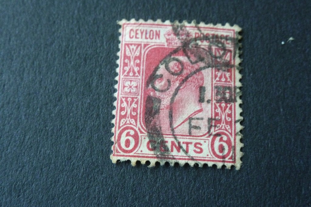 Postzegels- Ceylon - oude 6 ct 1905 Edward VII gestempeld, Ophalen of Verzenden, Gestempeld, Zuid-Azië