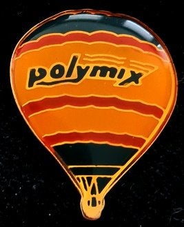 Polymix ballon pin- oranje-geel epoxy, Verzenden, Nieuw, Transport, Speldje of Pin