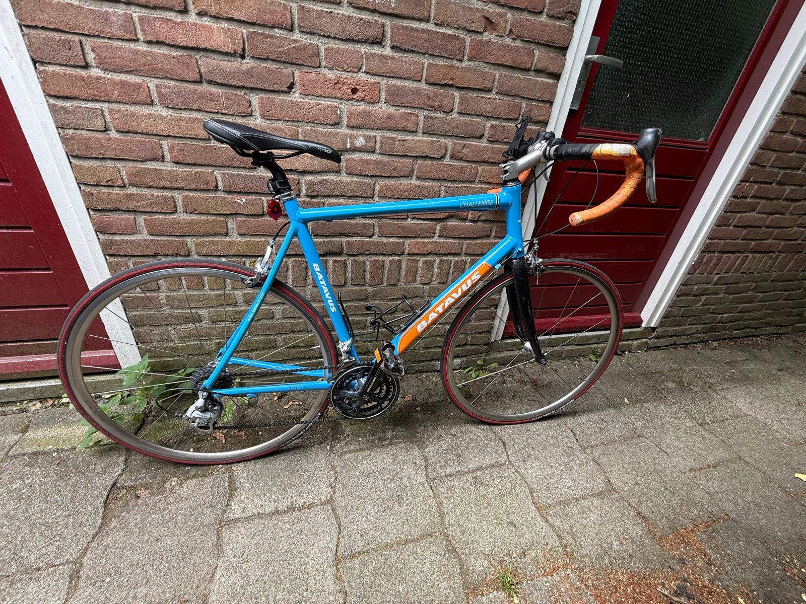Batavus Challenge Racefiets - Lichtblauw/Oranje, Fietsen en Brommers, Fietsen | Racefietsen, Ophalen, 28 inch, Gebruikt, Batavus