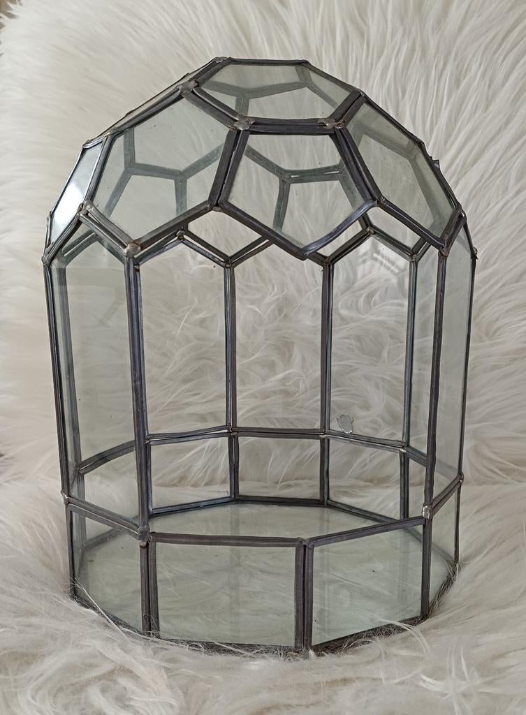 Uniek middelgroot zilverkleurig terrarium / vitrinekastje, Ophalen