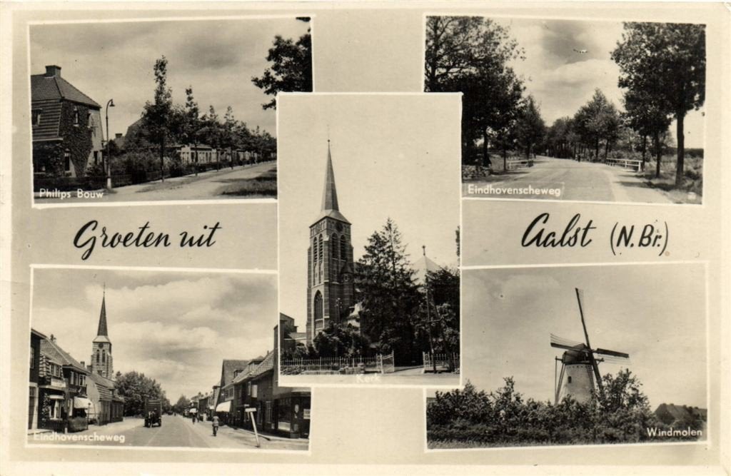 Groeten uit Aalst [N.Br.] - 5 afb met o.a. Philips Bouw - ge, Verzenden, 1960 tot 1980, Gelopen, Noord-Brabant