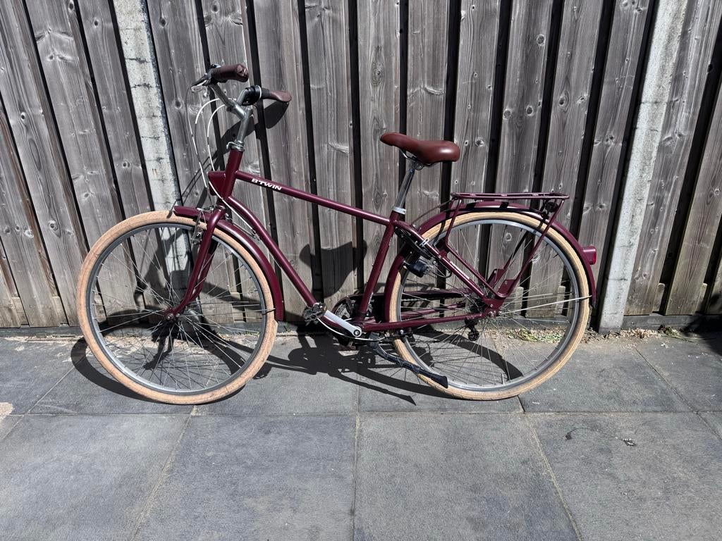 B'Twin Elops 520 Stadsfiets maat S/M, Velgrem, Ophalen, Overige merken, 53 tot 56 cm