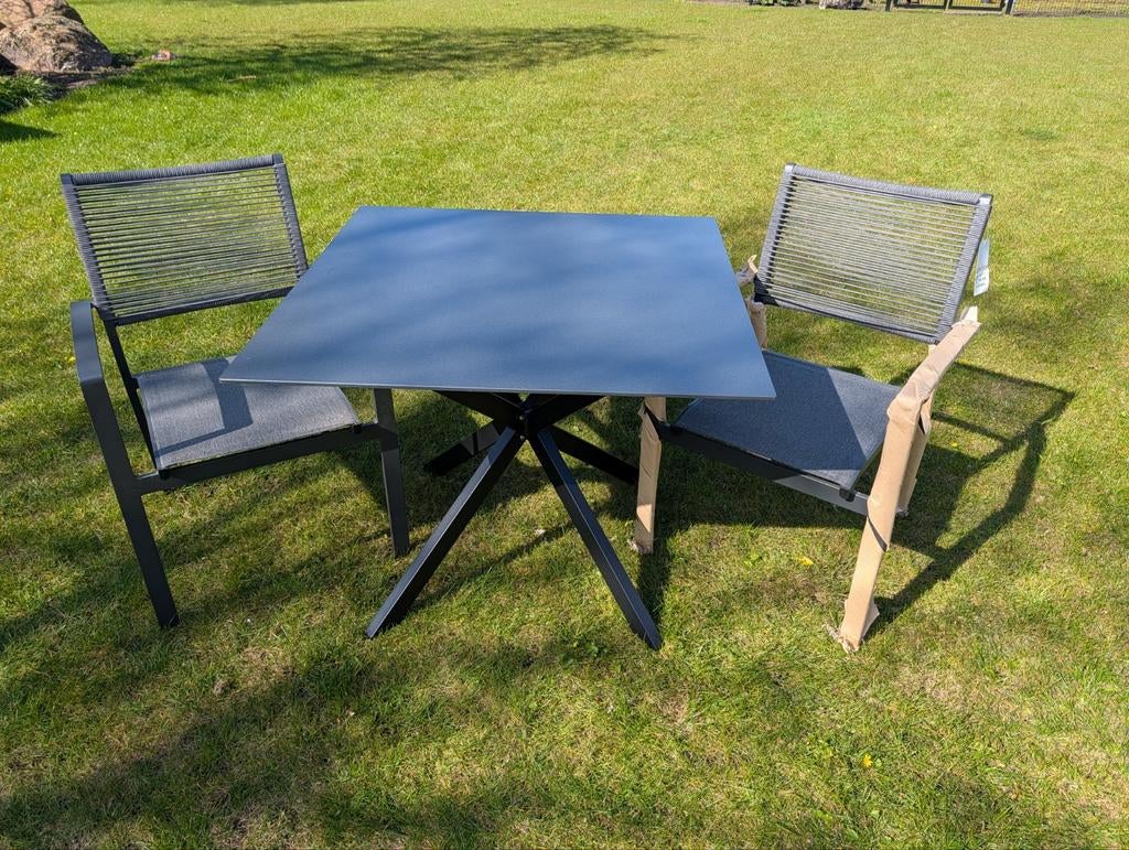 NIEUW: Luxe Lesli Living Tuinset & 2 Vito Rope stoelen, Tuinset, Eettafel, Ophalen, 2 zitplaatsen