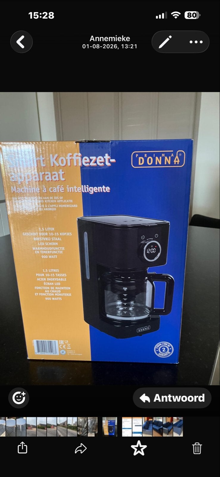 Prima Donna Koffiezetapparaat - Intelligent & Nieuw, 10 kopjes of meer, Gemalen koffie, Ophalen of Verzenden, Koffiemachine
