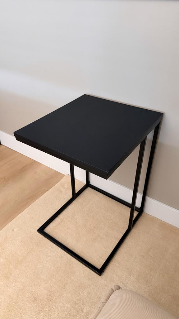 Leenbakker - Quebec bijzettafel zwart, Huis en Inrichting, Tafels | Bijzettafels, Ophalen, Minder dan 55 cm, Rond, Zo goed als nieuw