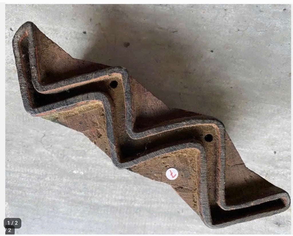 Houten vintage batik stempel, 19 x 6 cm, Ophalen of Verzenden