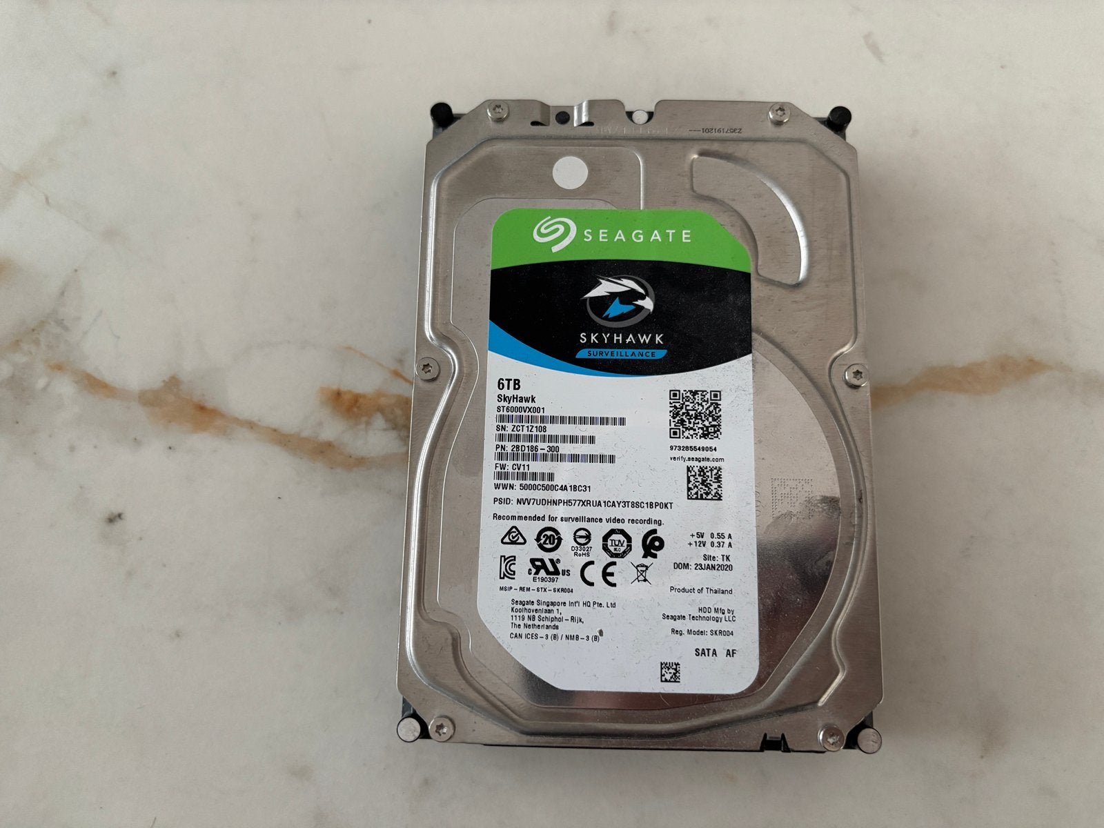 Seagate Skyhawk 6TB, Computers en Software, Ophalen, Intern, Gebruikt, Seagate