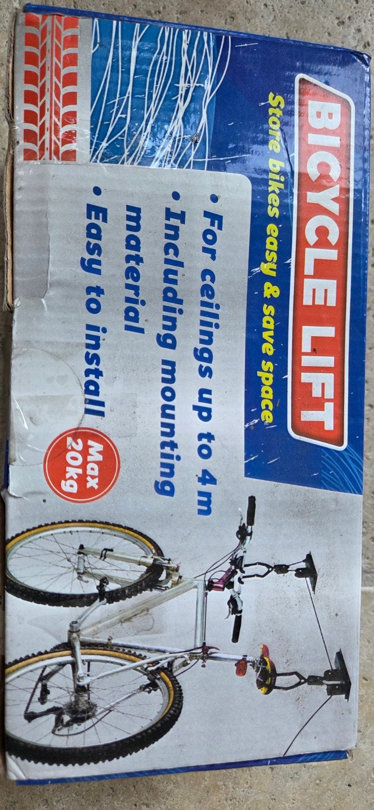 Bicycle Lift - Fietslift voor plafondmontage (max 20kg), Ophalen, Nieuw, Onbekend