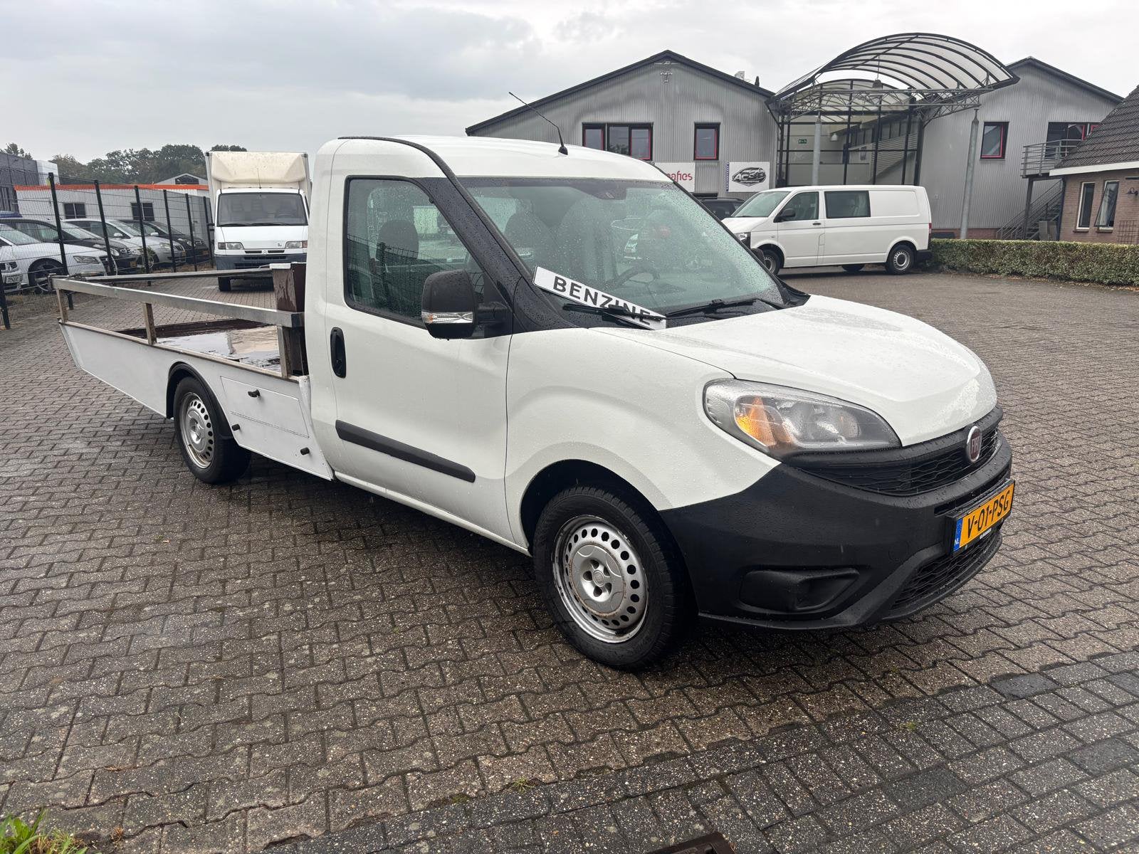 Fiat doblo airco open laadbak 2017 Wit, Auto's, Bestelauto's, Euro 5, Stof, Met garantie (alle), Wit