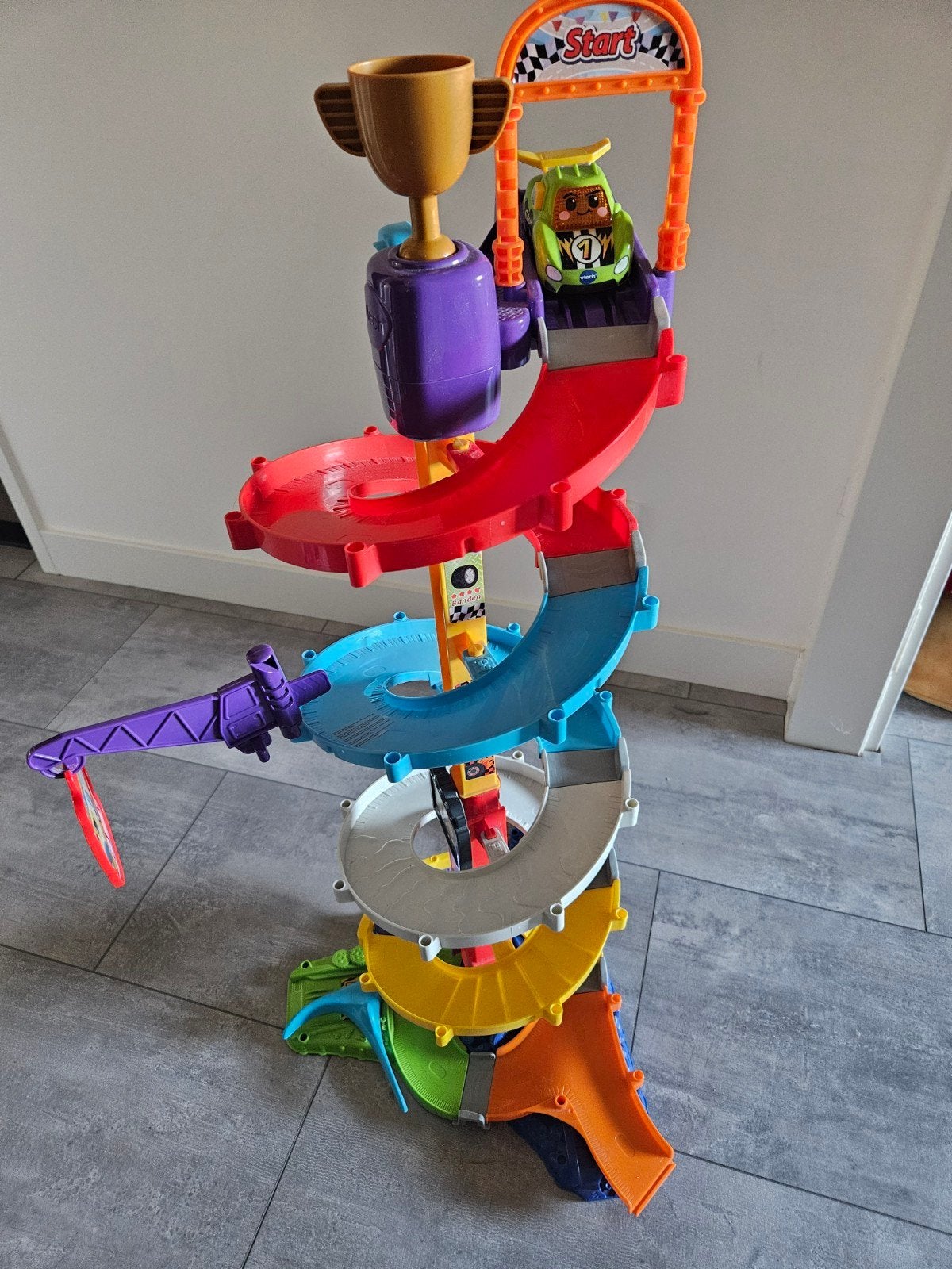 Toet Toet Auto's Tornado Stuntpark VTech, Ophalen, Zo goed als nieuw, 2 tot 4 jaar