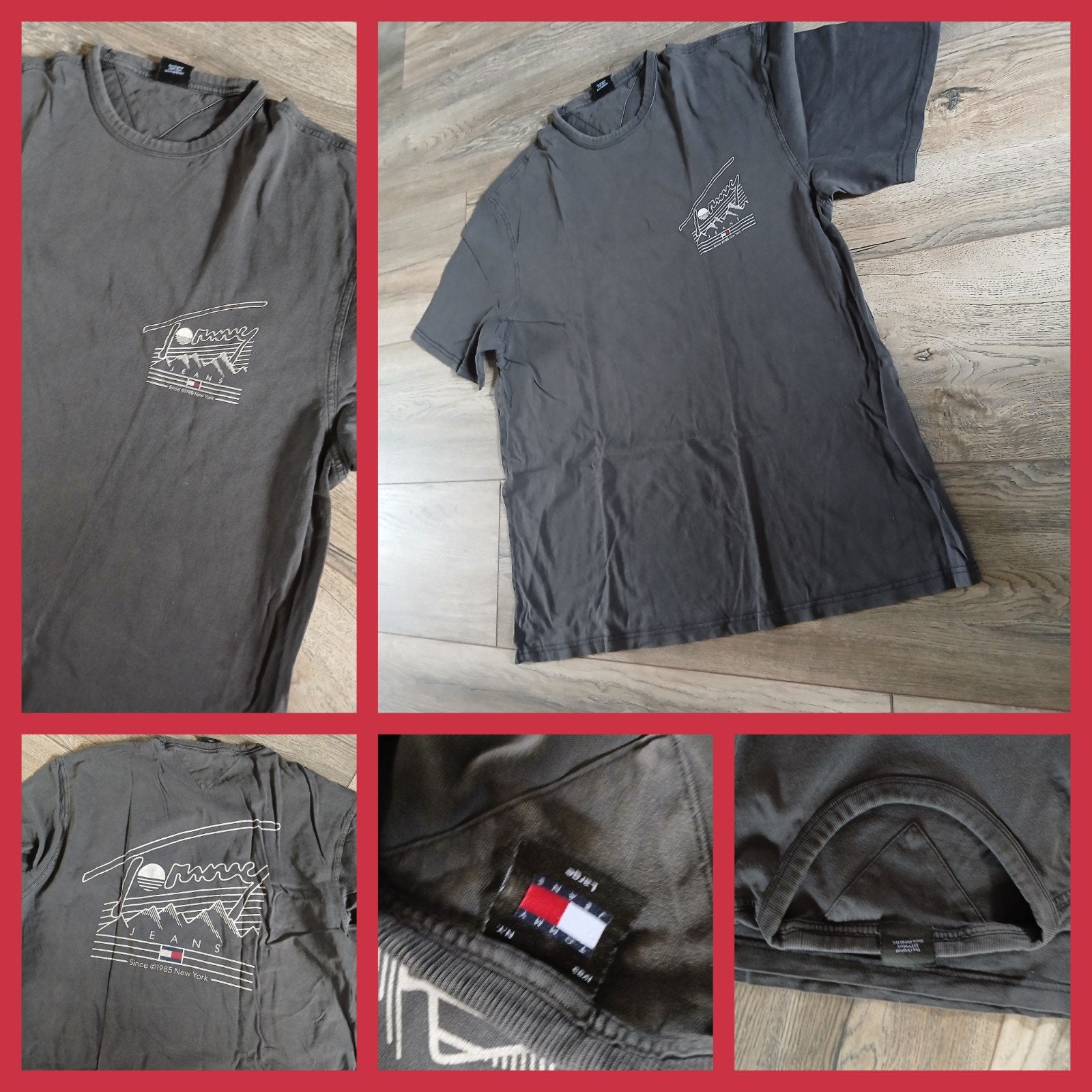 tommy jeans t shirt L/tommy hilfiger t shirt L, Maat 52/54 (L), Ophalen of Verzenden, Grijs, Tommy Jeans