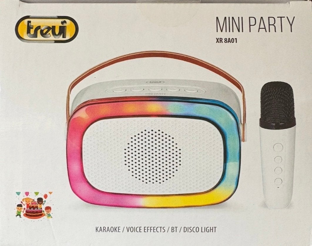 Trevi Mini Party XR 8A01 Karaoke Set met Microfoon, Ophalen of Verzenden, Nieuw, Complete set