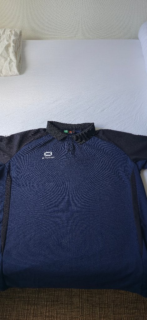 Stanno sportshirt - blauw zwart - 2xl, Fitness, Blauw, Overige maten, Ophalen of Verzenden