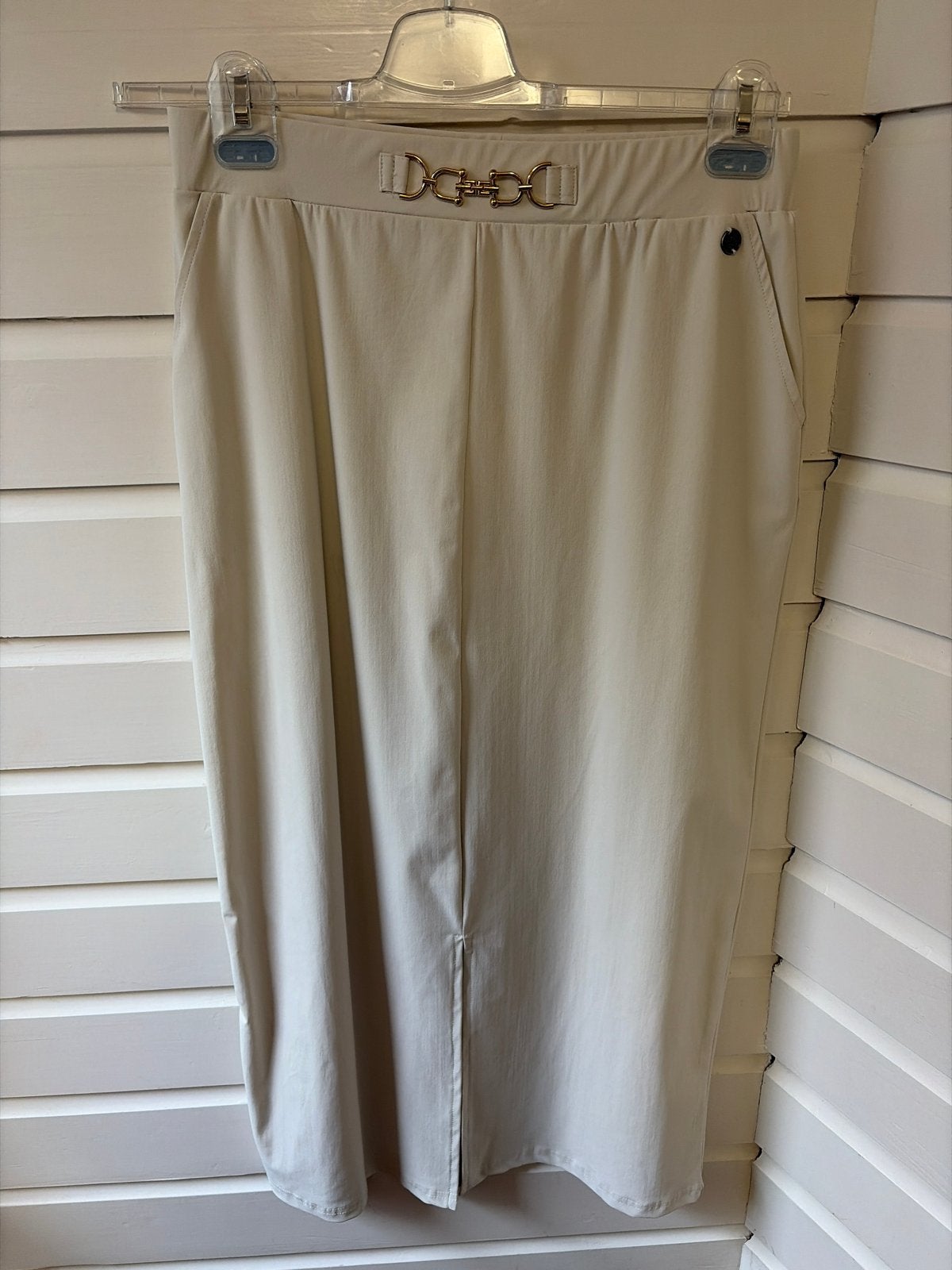 Triple Nine beige rok met gouden gesp, maat L, Beige, Maat 42/44 (L), Nieuw, Ophalen of Verzenden