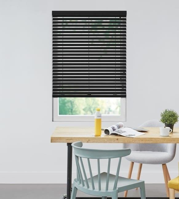 Zwarte Veneta jaloezieën 63mm, Jaloezie, Overige merken, 190 cm, Zwart