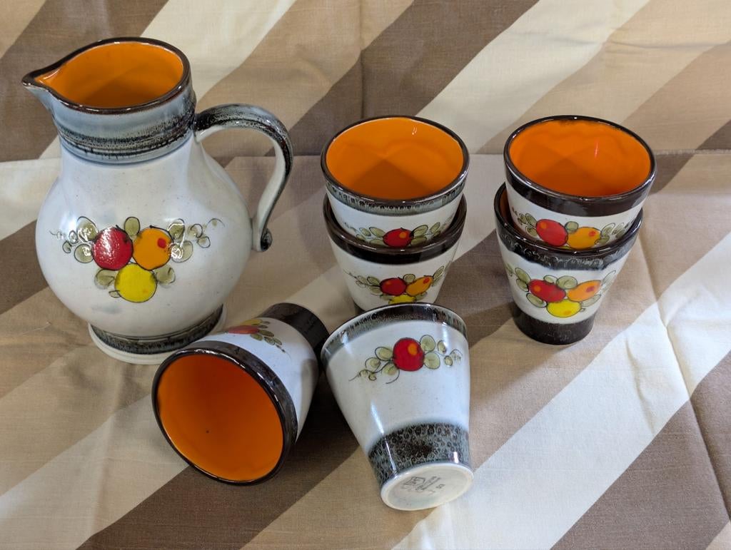 SMF Schramberg retro drink set, Antiek en Kunst, Antiek | Keramiek en Aardewerk, Ophalen of Verzenden