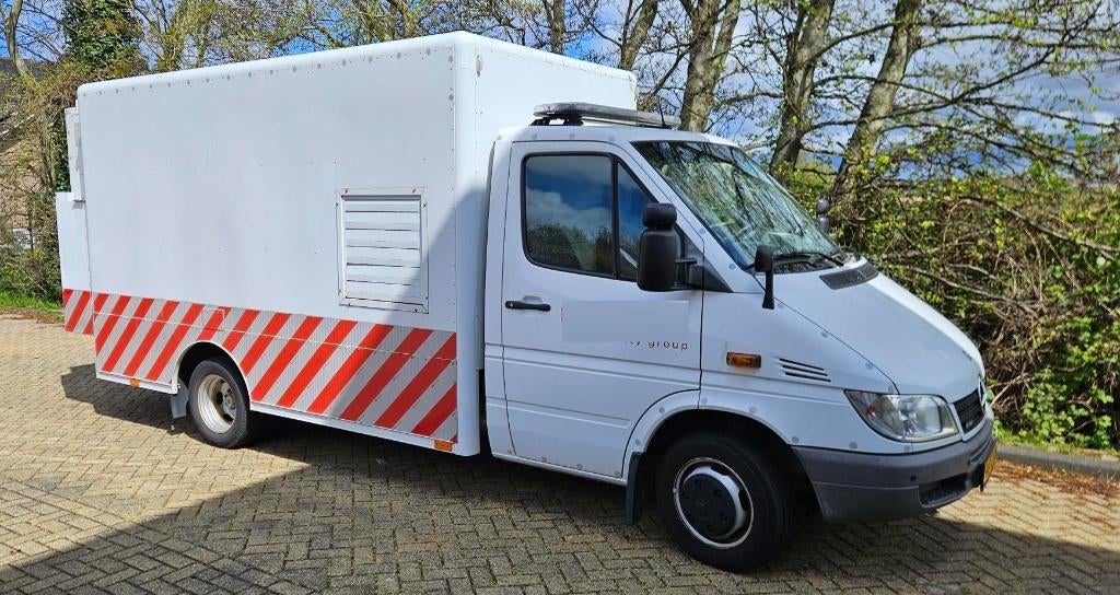 Mercedes Sprinter 416CDI-N (19.212km!) met 20kW gen., Auto's, Automaat, 157 pk, Wit, Mercedes-Benz