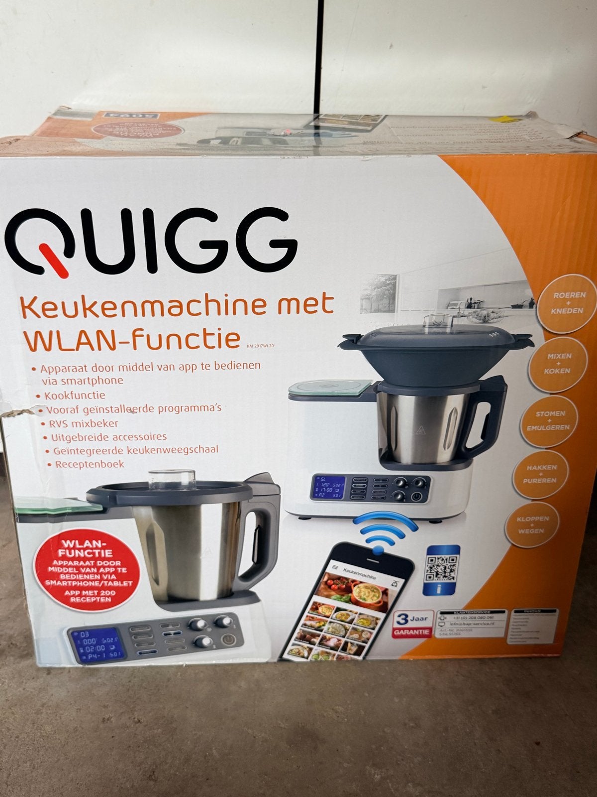 QUIGG Keukenmachine met WLAN-functie - Nieuw in doos, Witgoed en Apparatuur, Keukenmixers, 2 tot 3 liter, Ophalen of Verzenden