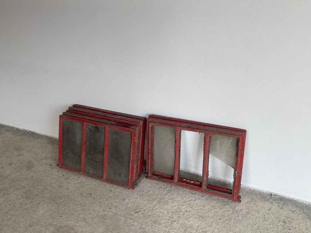 7 oude koestal ramen, Doe-het-zelf en Verbouw, Glas en Ramen, Gevelraam of Ruit, Gebruikt, Minder dan 80 cm, Minder dan 80 cm