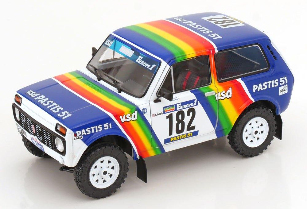 Lada Niva #182 Rallye Paris-Dakar 1982 1-18 Solido, Hobby en Vrije tijd, Modelauto's | 1:18, Solido, Auto, Solido, Nieuw