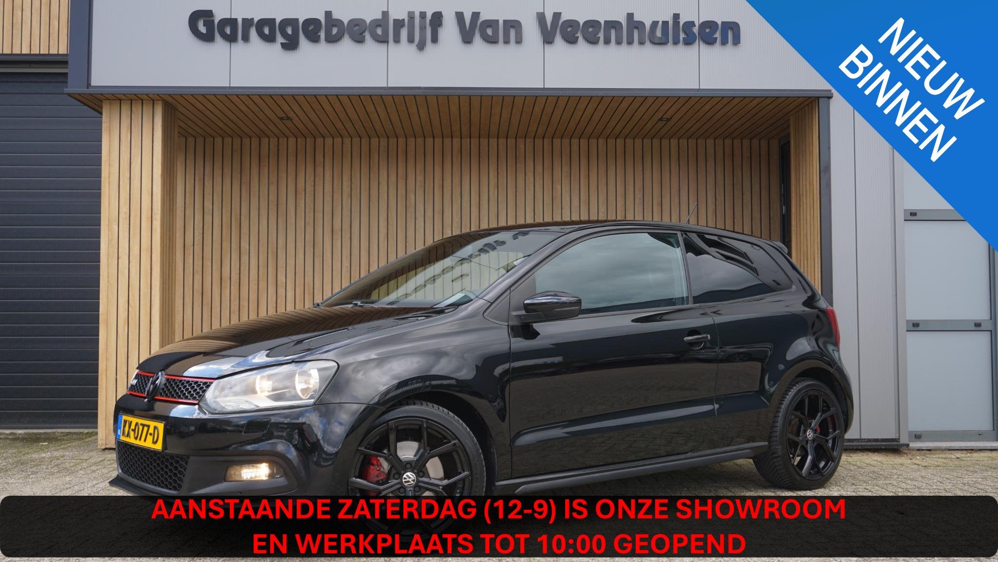 Volkswagen Polo 1.4 TSI 180pk GTI DSG 3Drs Leder/Alcantara 1, Euro 5, Zwart, 4 cilinders, 179 pk