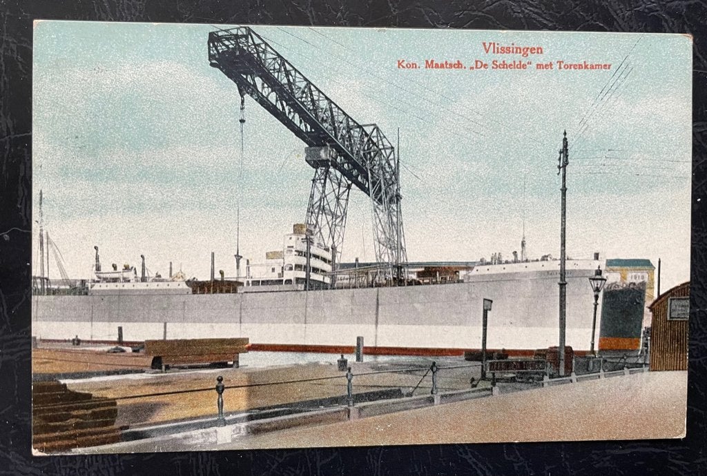 ak v. Vlissingen Kon. Maatsch. " De Schelde " met Torenkamer, Verzamelen, Verzenden, 1920 tot 1940, Zeeland