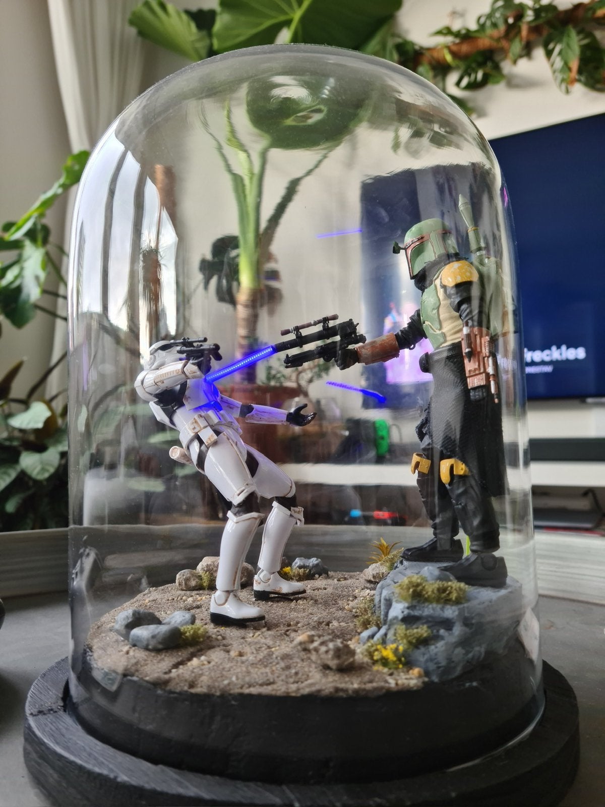Boba fett diorama (mandalorian), Hobby en Vrije tijd, Modelbouw | Figuren en Diorama's, Ophalen, Nieuw, 1:50 of kleiner, Diorama