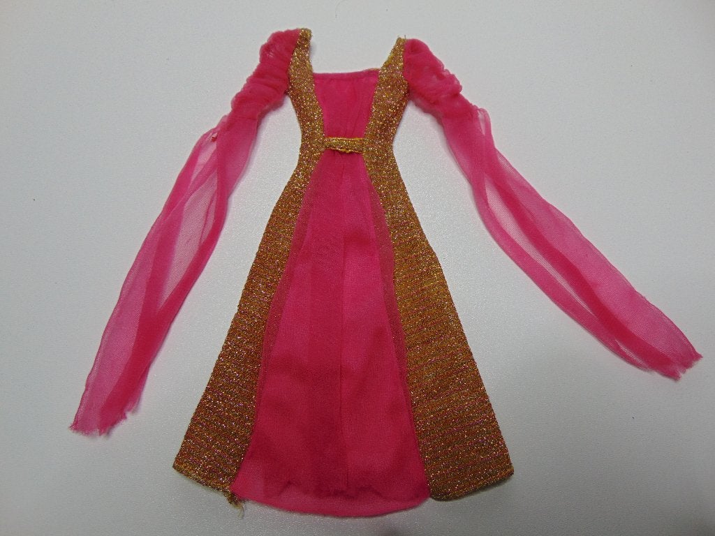 vintage Mattel Barbie-jurk "Soft Summer Night" #9823, Ophalen of Verzenden, Gebruikt, Kleertjes