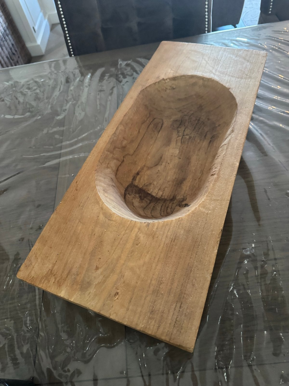 Decoratieve Houten Trog - Rustieke Schaal, Huis en Inrichting, Ophalen