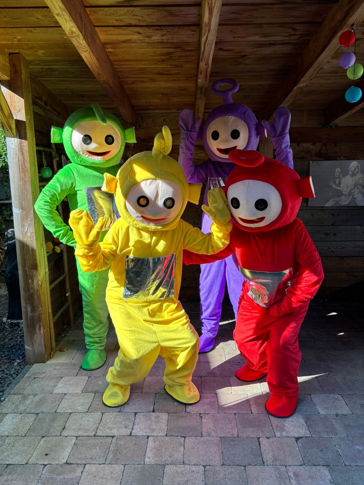 Teletubbies kostuums huren Tinky Winky laa-Laa of Po enz, Ophalen of Verzenden, Zo goed als nieuw