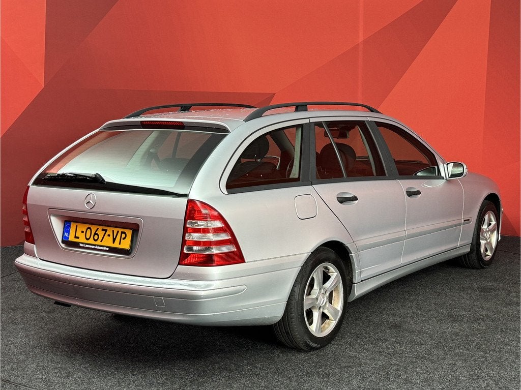 Mercedes-Benz C-Klasse Combi 180 K. Classic | Airco | Cruise, Auto's, Gebruikt, Zwart, 1435 kg, 1796 cc