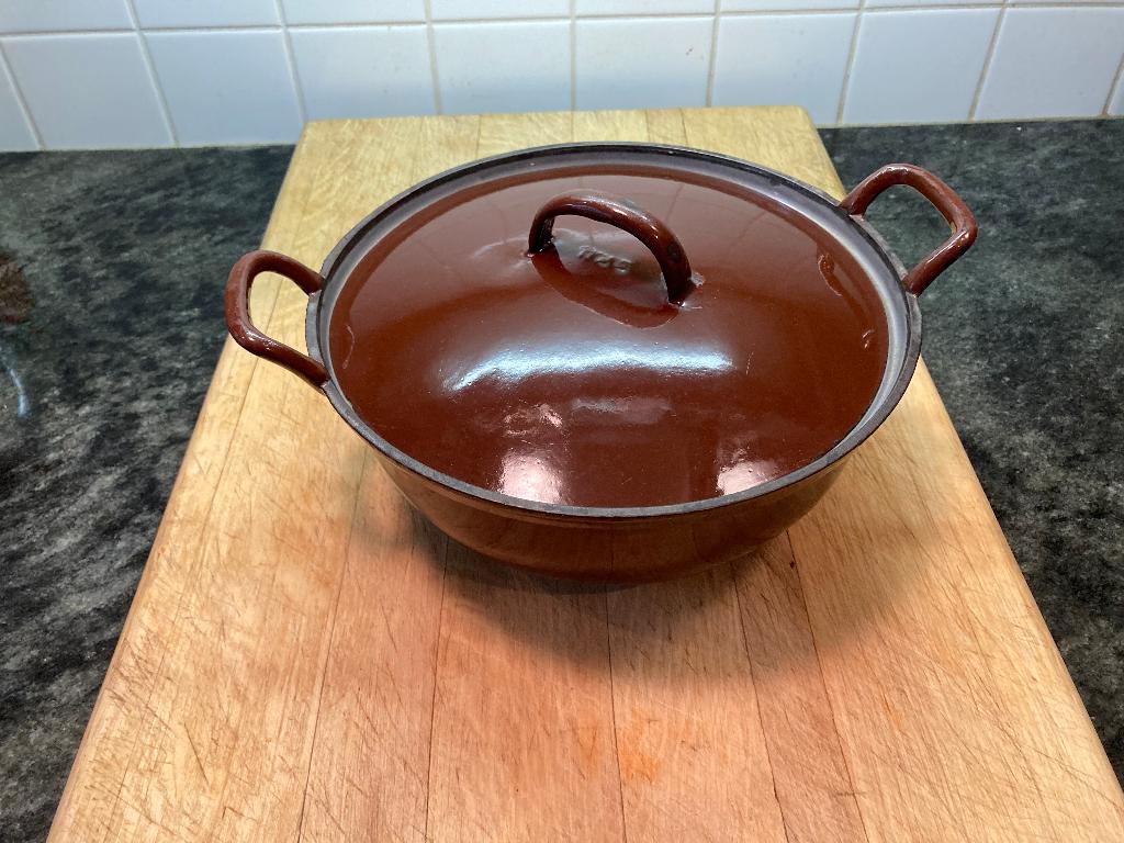 Braadpan DRU 25 cm, Ophalen of Verzenden, Gebruikt, Gietijzer, Koekenpan of Braadpan