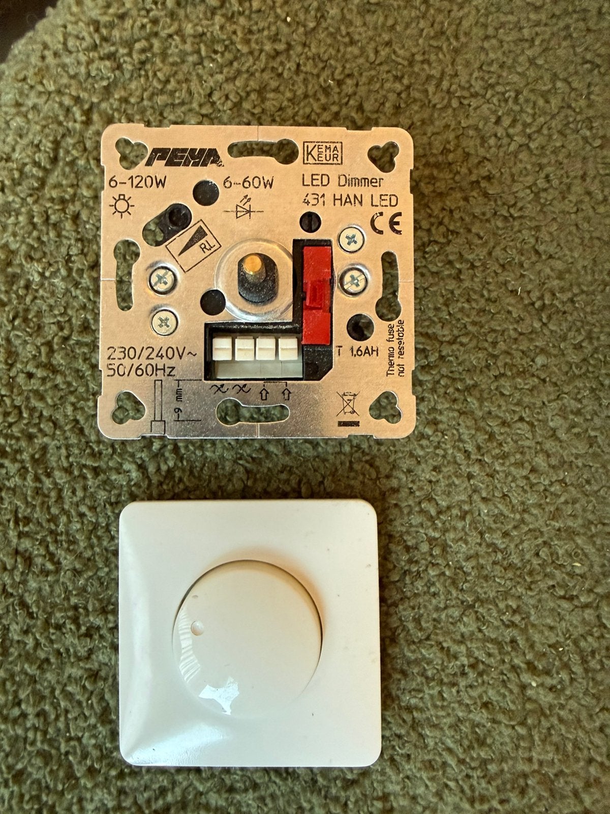 PEHA LED dimmer 431 HAN LED, Doe-het-zelf en Verbouw, Elektra en Kabels, Ophalen, Zo goed als nieuw, Schakelaar