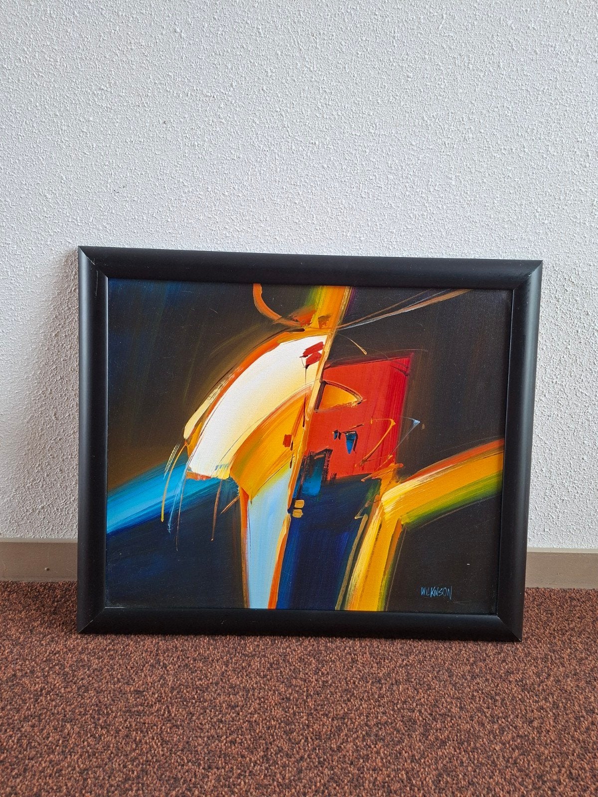 Abstract Schilderij Wilkinson - 69x59cm, Antiek en Kunst, Ophalen of Verzenden