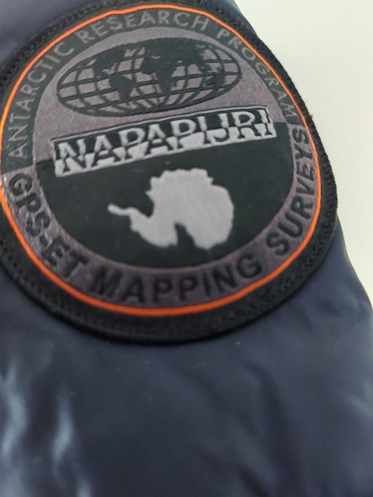 Napapijri jas, donkerblauw, maat L, Kleding | Dames, Jassen | Winter, Blauw, Maat 42/44 (L), Ophalen of Verzenden, Zo goed als nieuw