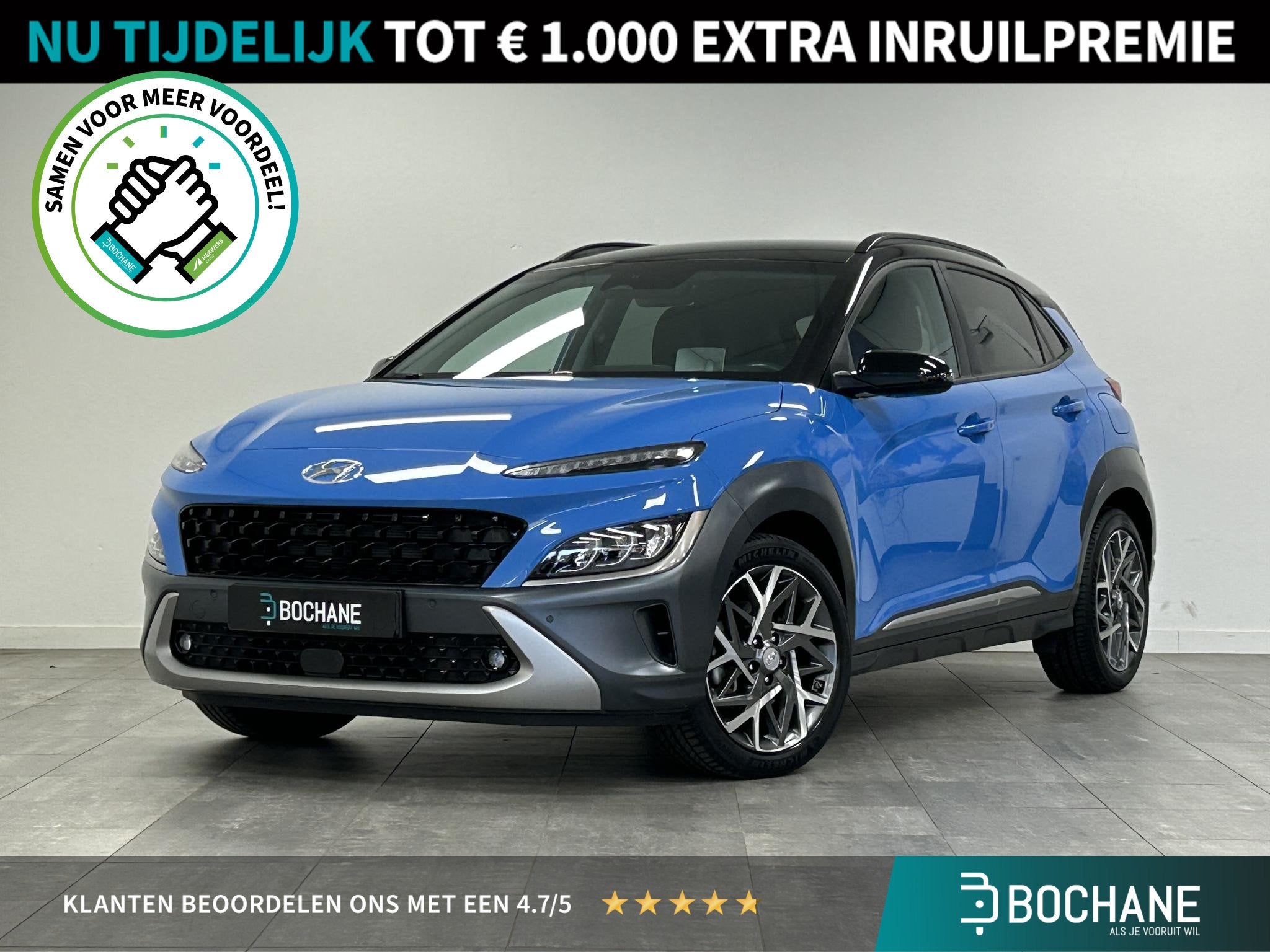 Hyundai Kona 1.6 GDI HEV Premium | HUD | NAVI | CAMERA | LED