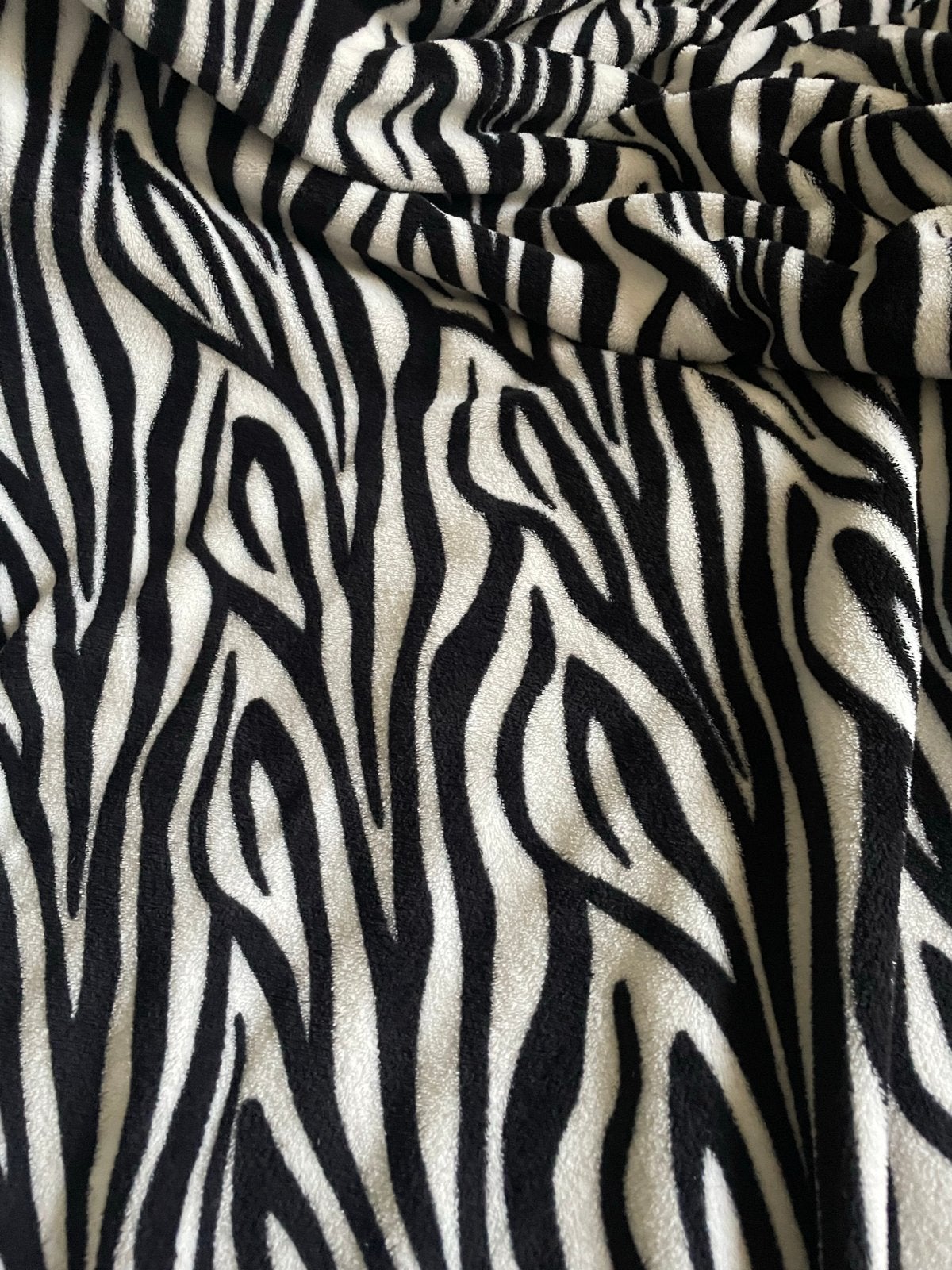 Zwart-wit Fleecedeken 220x220 cm - Zebraprint, Fleecedeken, Ophalen of Verzenden, Zo goed als nieuw, Wasbaar